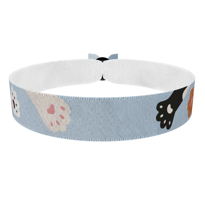 Zum Produkt Katzenpfoten Stoffarmband