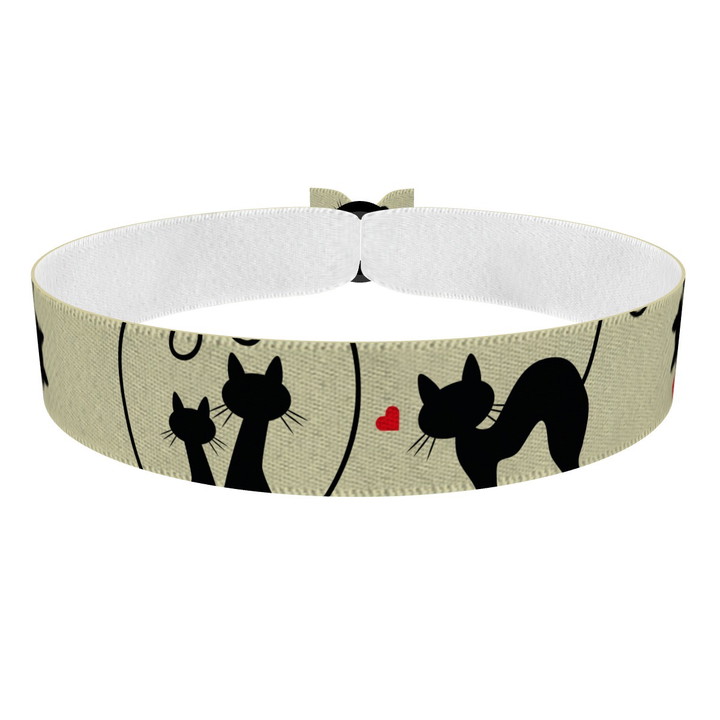 Zum Produkt Katzen Silhouetten Stoffarmband
