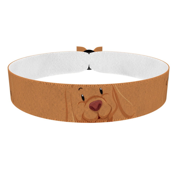Zum Produkt Hundewelpe braun Stoffarmband