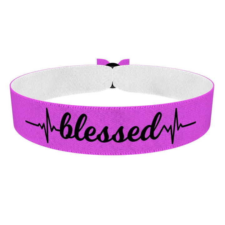 Zum Produkt Blessed pink Stoffarmband