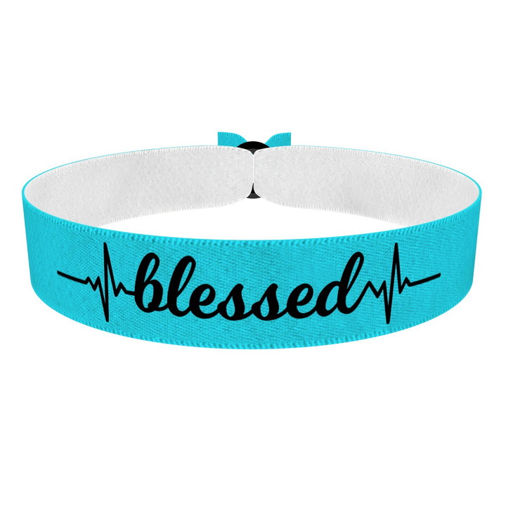 Zum Produkt Blessed blau Stoffarmband