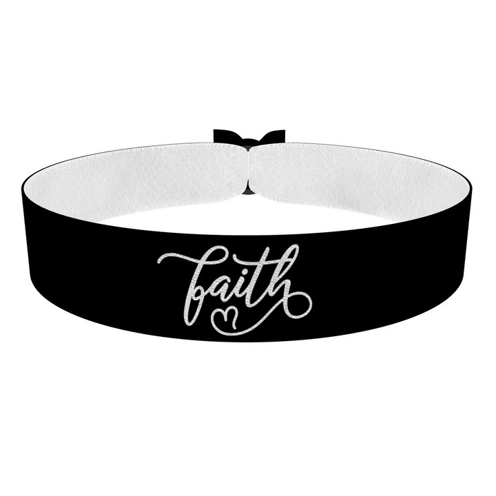 Zum Produkt Faith schwarz Stoffarmband