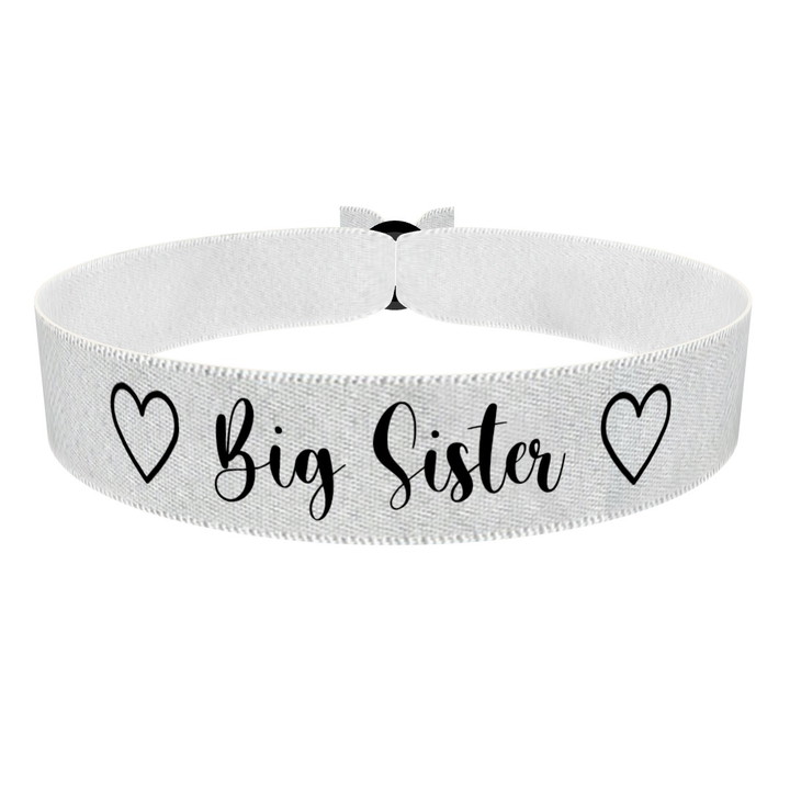 Zum Produkt Big Sister weiß Stoffarmband