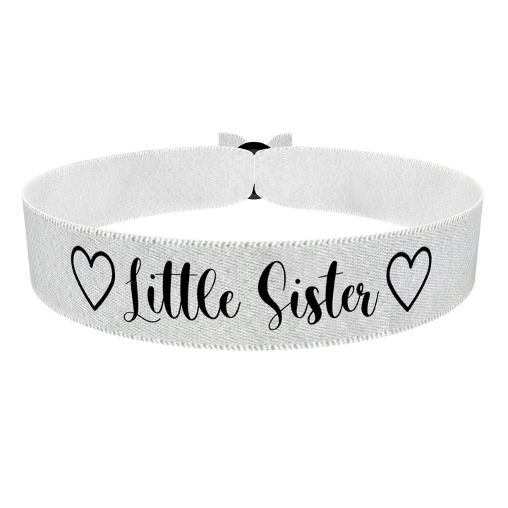 Zum Produkt Little Sister weiß Stoffarmband