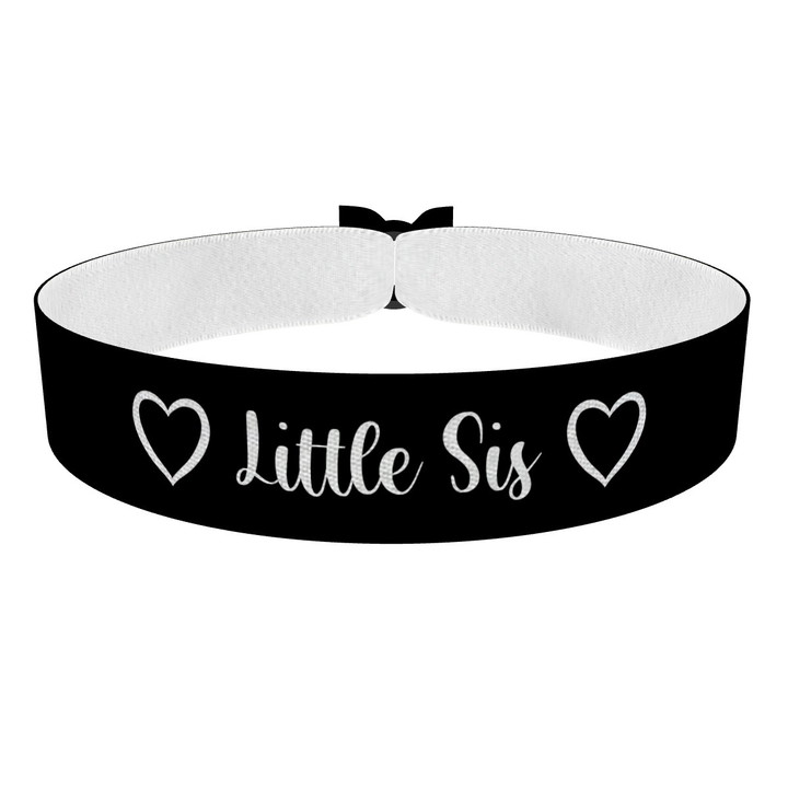 Zum Produkt Little Sis schwarz Stoffarmband