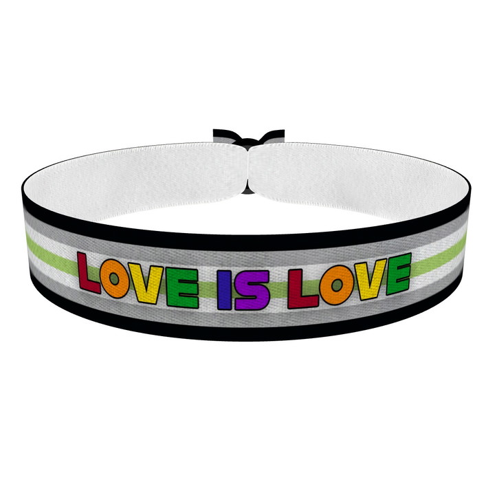 Zum Produkt Agender - Love is Love bunt Stoffarmband