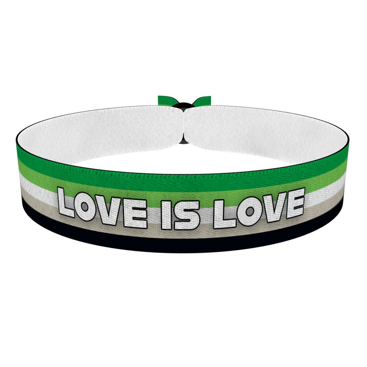 Zum Produkt Aromantic - Love is Love weiß Stoffarmband