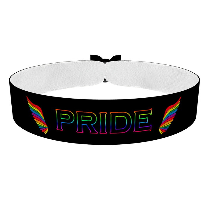 Zum Produkt PRIDE Genderflügel kontur Stoffarmband