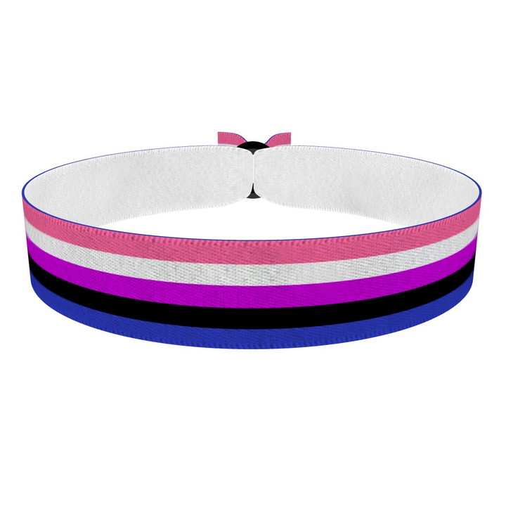 Zum Produkt Genderfluid - Flagge Stoffarmband