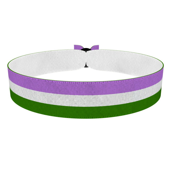 Zum Produkt Genderqueer - Flagge Stoffarmband