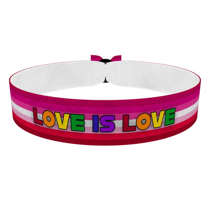Zum Produkt Lesbian - Love is Love bunt Stoffarmband