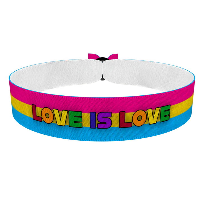 Zum Produkt Pansexual - Love is Love bunt Stoffarmband