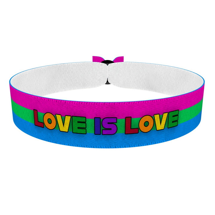 Zum Produkt Polysexual - Love is Love bunt Stoffarmband