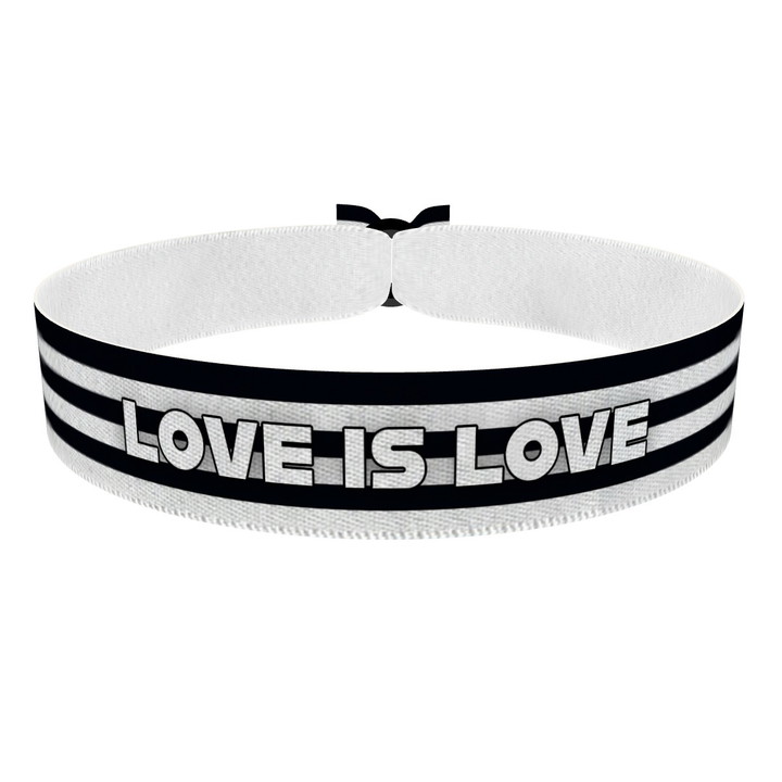 Zum Produkt Straight - Love is Love weiß Stoffarmband