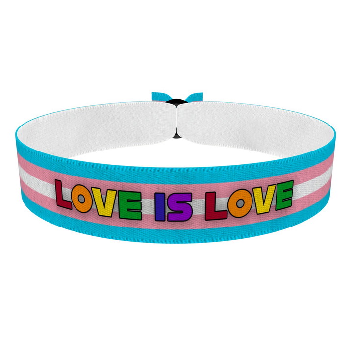 Zum Produkt Transgender - Love is Love bunt Stoffarmband
