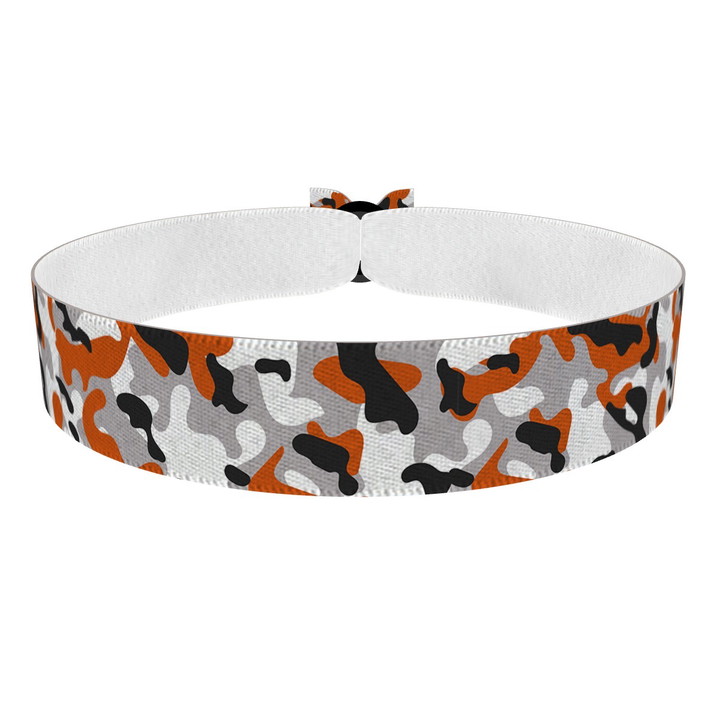 Zum Produkt Camouflage weiß/orange Stoffarmband