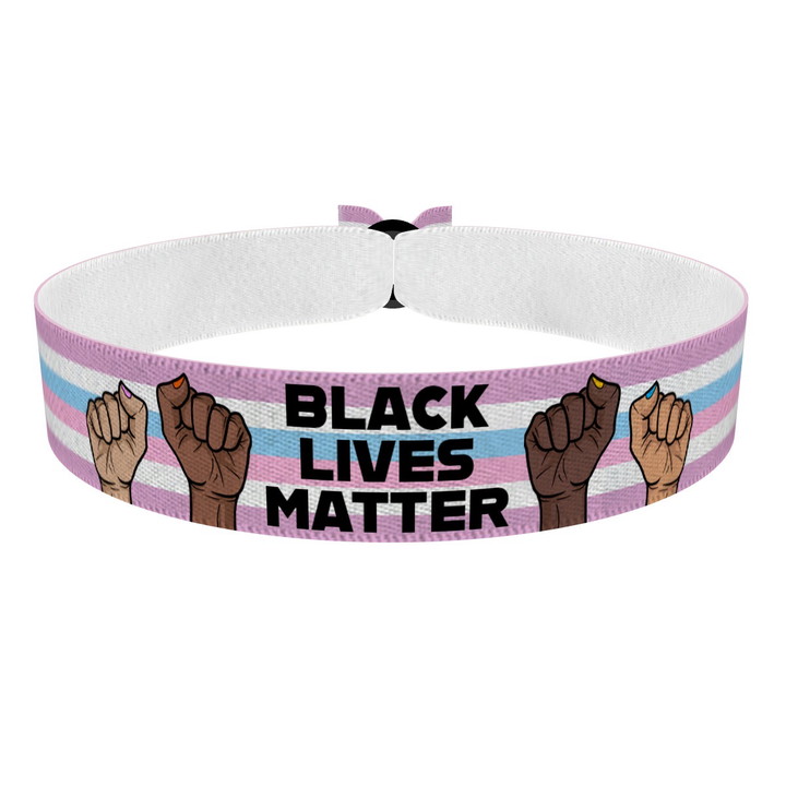 Zum Produkt Black Lives Matter Bigender Stoffarmband