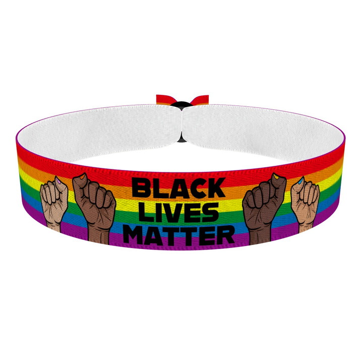 Zum Produkt Black Lives Matter LGBTQ Stoffarmband