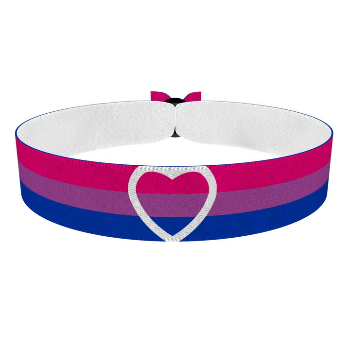 Zum Produkt Bisexual Heart Stoffarmband