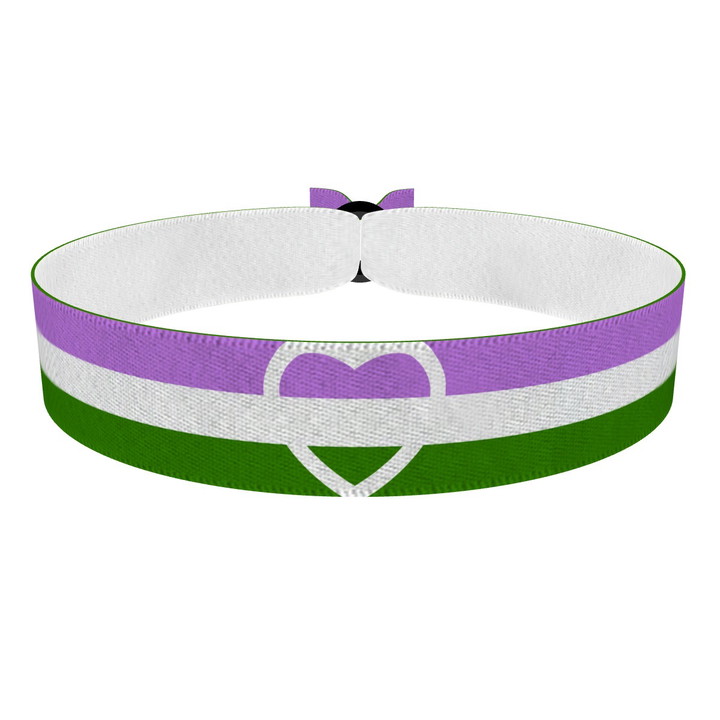 Zum Produkt Genderqueer Heart Stoffarmband