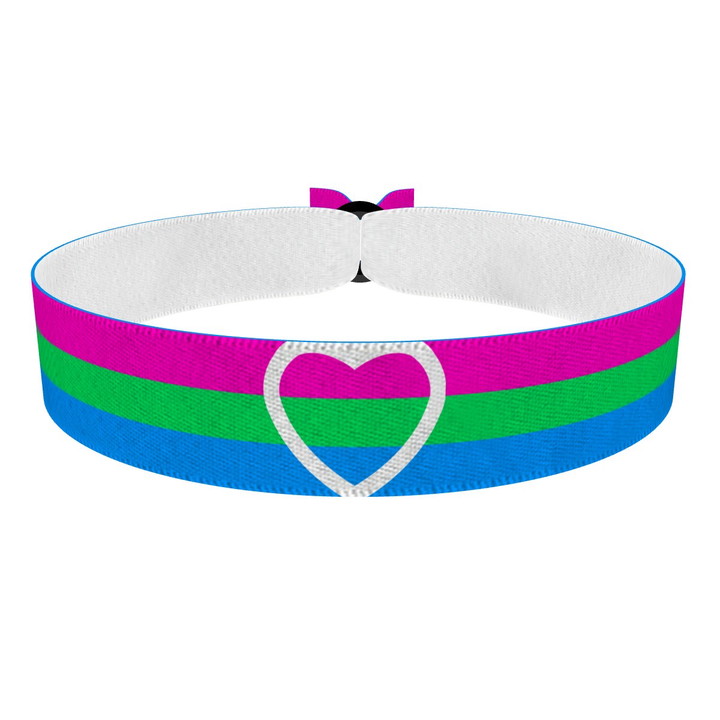 Zum Produkt Polysexual Heart Stoffarmband