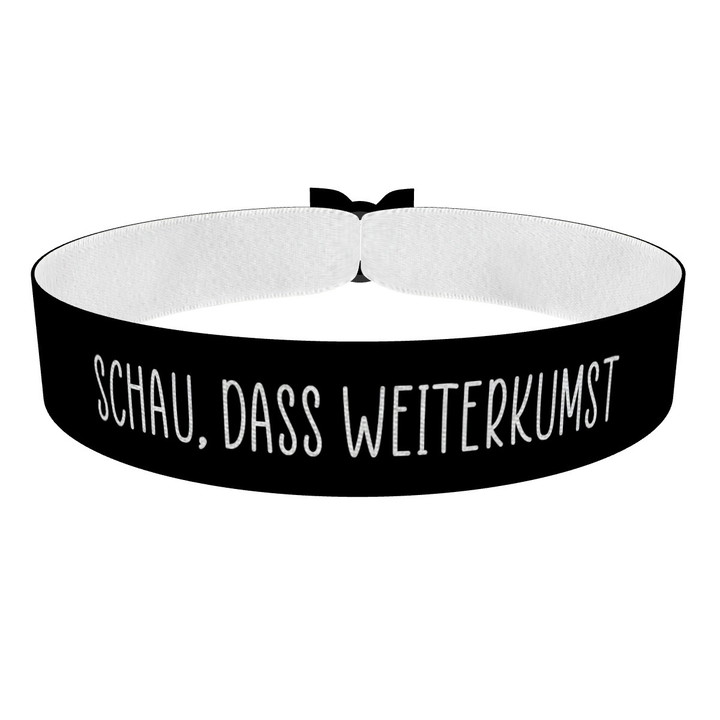 Zum Produkt Schau, dass weiterkumst Stoffarmband