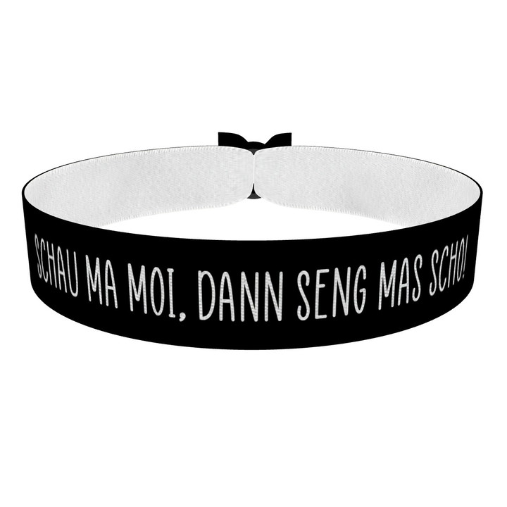 Zum Produkt Schau ma moi,... Stoffarmband