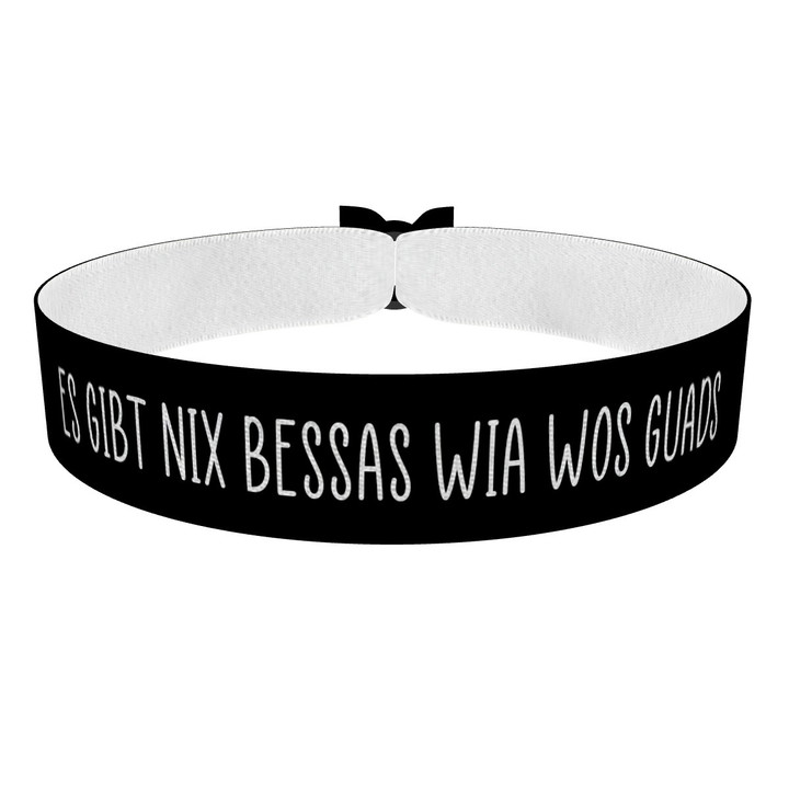 Zum Produkt Es gibt nix bessas... Stoffarmband
