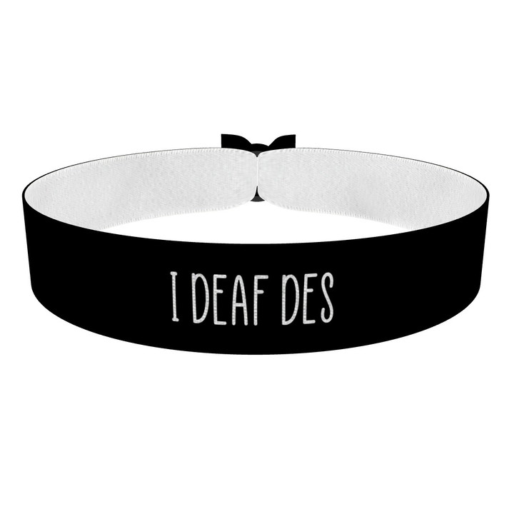 Zum Produkt I deaf des Stoffarmband