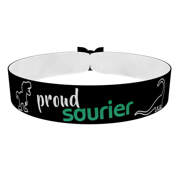 Zum Produkt Proud Saurier schwarz Stoffarmband