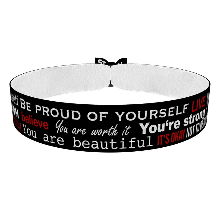 Zum Produkt Affirmation schwarz Stoffarmband