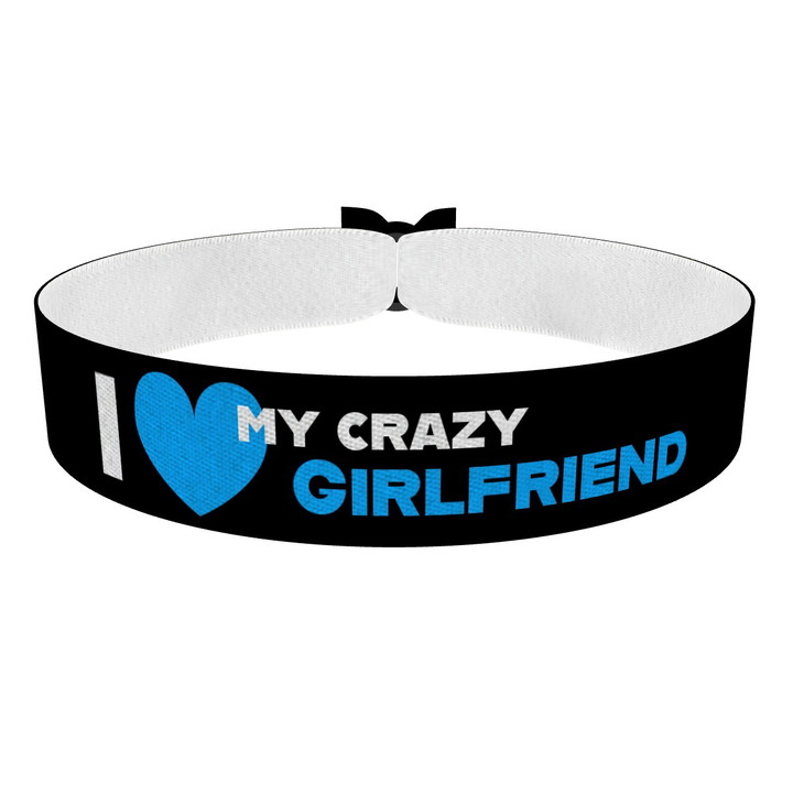 Zum Produkt I love my crazy girlfriend Stoffarmband