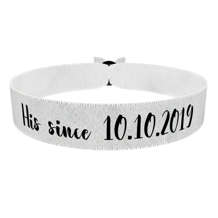 Zum Produkt His since Stoffarmband