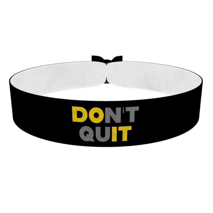 Zum Produkt Don't Quit - Do it gelb Stoffarmband