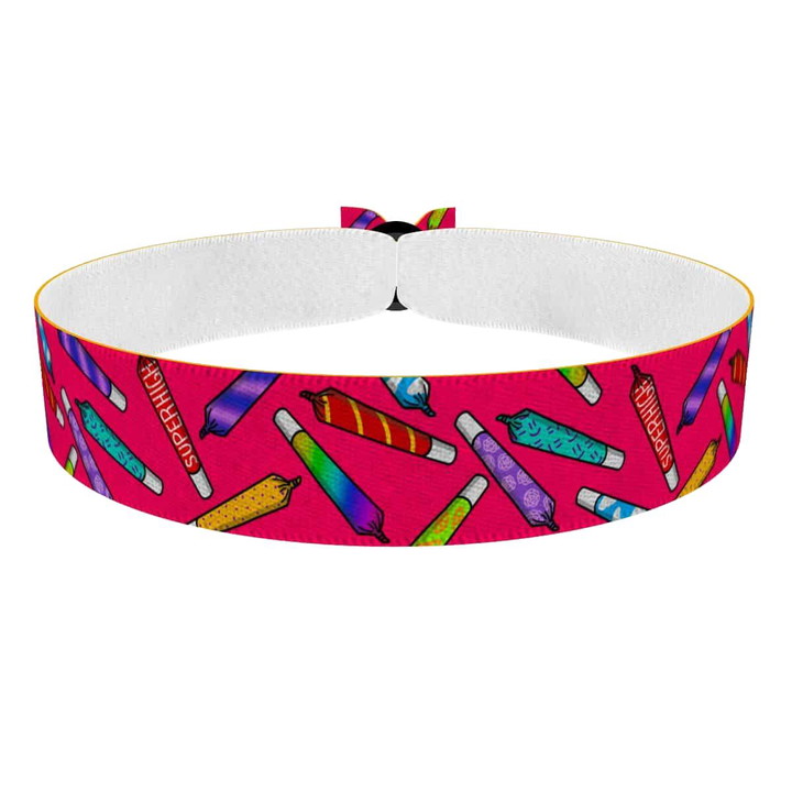 Zum Produkt Bunte Tüten pink Stoffarmband