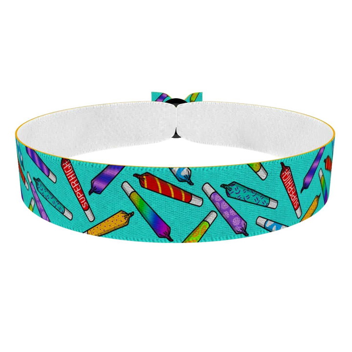 Zum Produkt Bunte Tüten türkis Stoffarmband