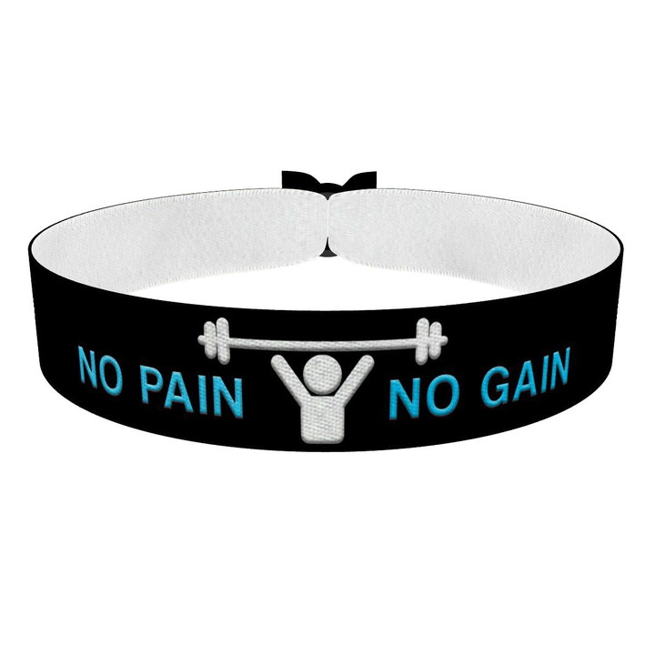 Zum Produkt No pain Langhantel blau Stoffarmband
