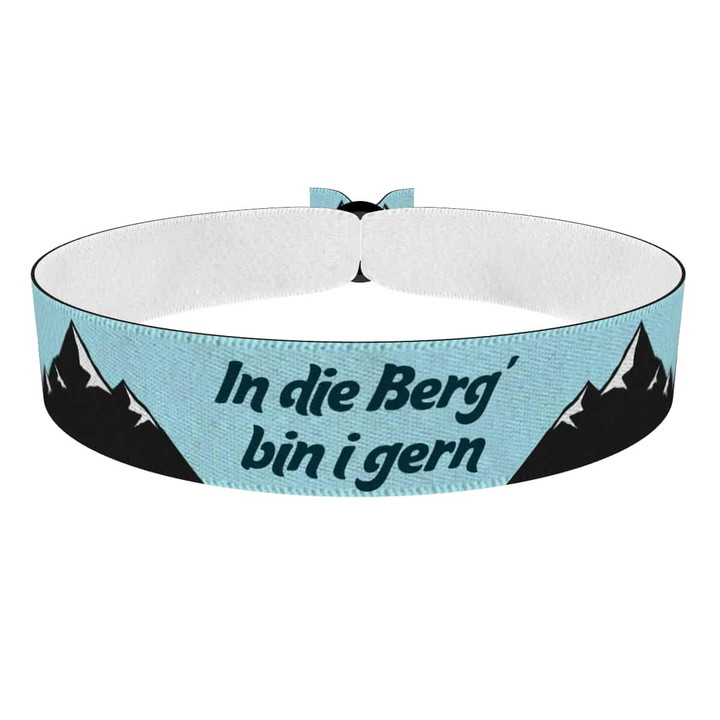 Zum Produkt In die Berg' bin i gern Stoffarmband