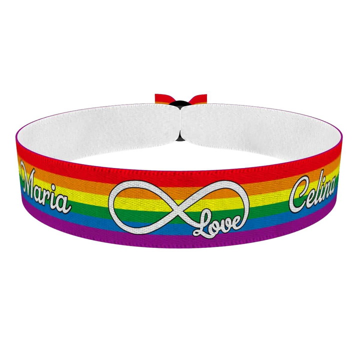 Zum Produkt LGBTQ Infinite Love Stoffarmband