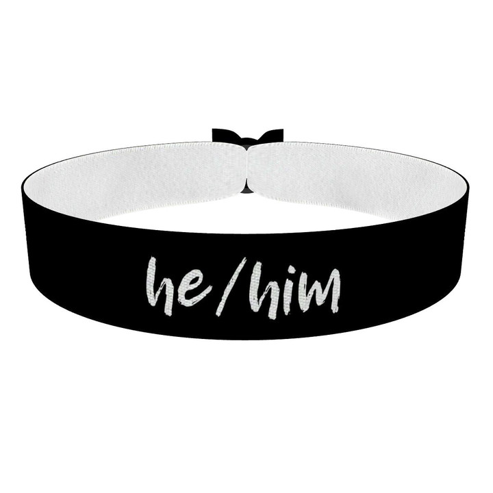 Zum Produkt LGBTQ Pronoun he/him Stoffarmband
