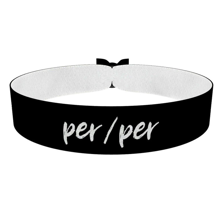 Zum Produkt LGBTQ Pronoun per/per Stoffarmband