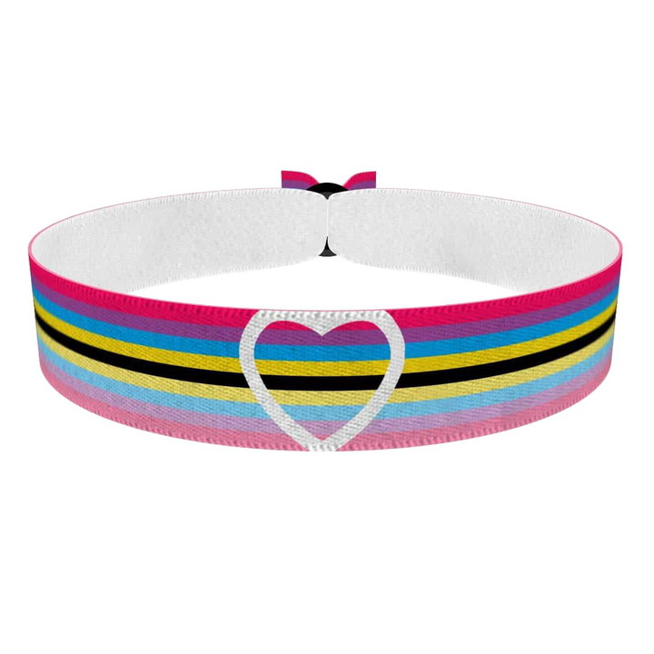 Zum Produkt Genderflux Heart Stoffarmband