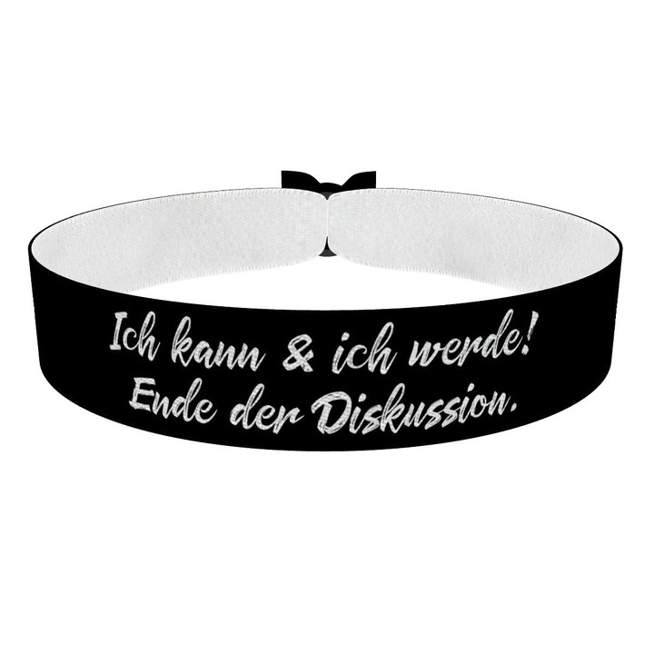 Zum Produkt Ich kann & ich werde schwarz Stoffarmband