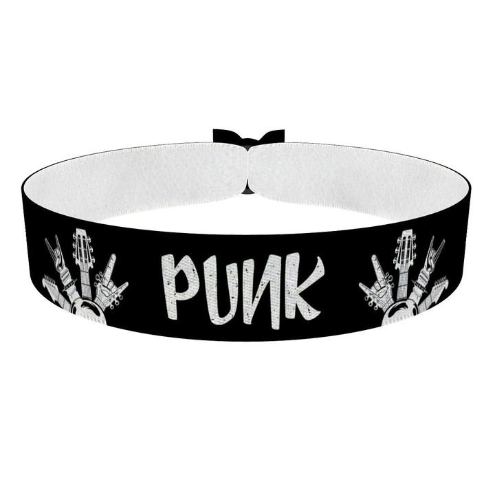 Zum Produkt Punk schwarz Stoffarmband