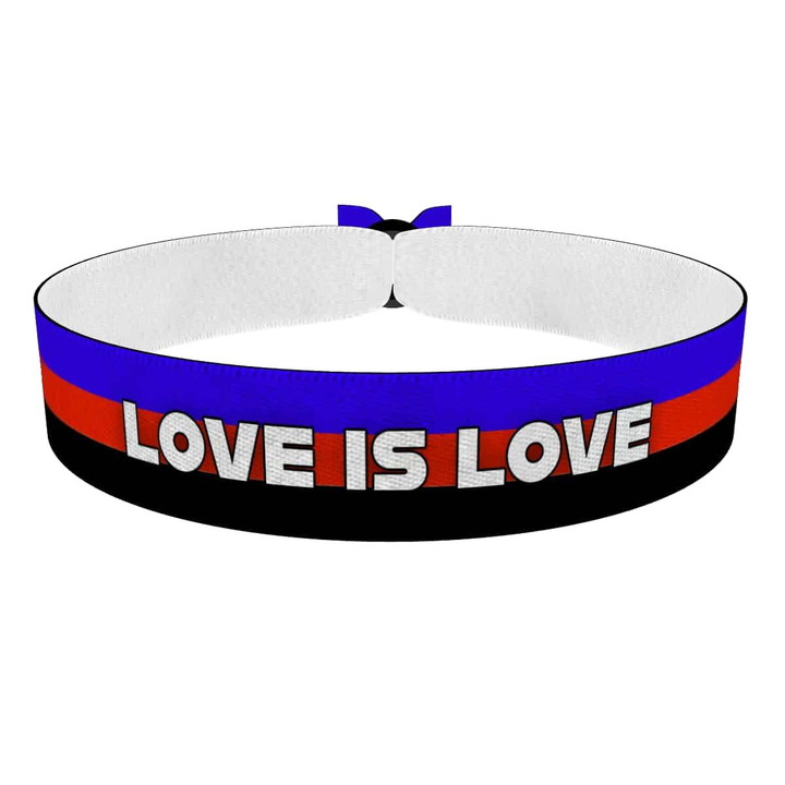 Zum Produkt Polyamory - Love is Love weiß Stoffarmband