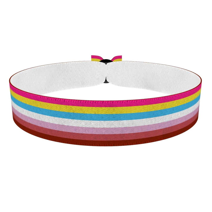 Zum Produkt Pan-Lesbian - Flagge Stoffarmband