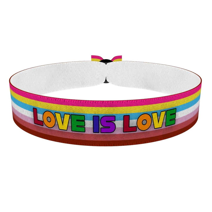 Zum Produkt Pan-Lesbian - Love is Love bunt Stoffarmband