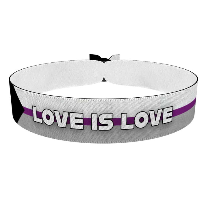 Zum Produkt Demisexual - Love is Love weiß Stoffarmband