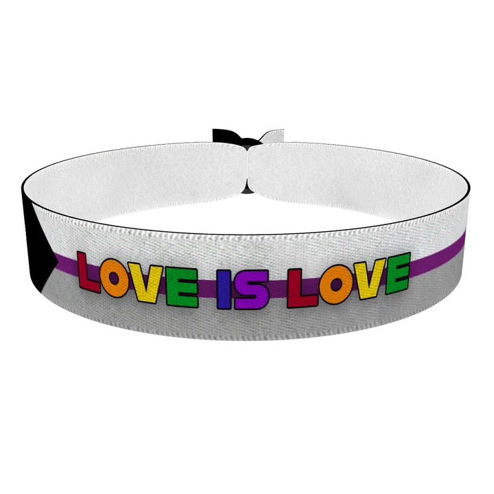 Zum Produkt Demisexual - Love is Love bunt Stoffarmband
