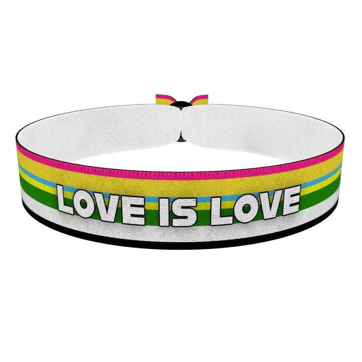 Zum Produkt Pan-Skolio - Love is Love weiß Stoffarmband